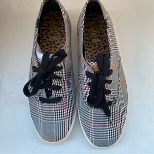 Keds plaid champion low top shoes sneakers black multi lace up in box size 7